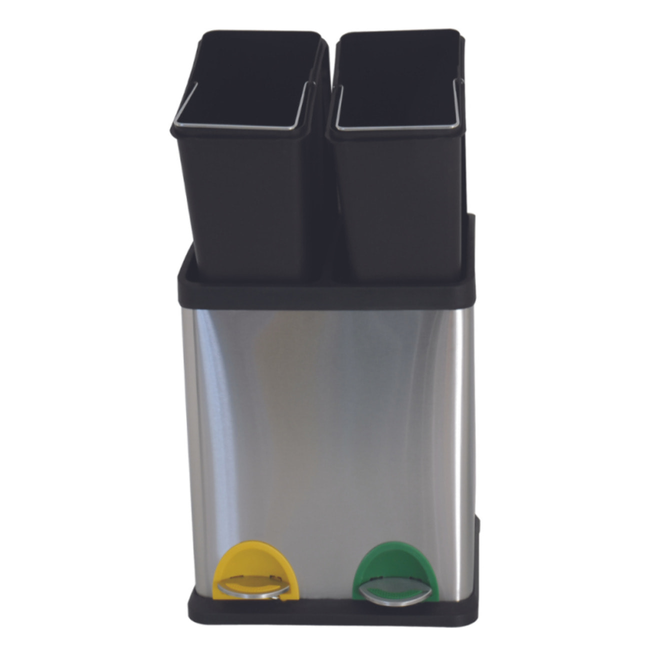 Poubelle à  pédale Tri sélectif Inox 2 bacs 8L MSV
