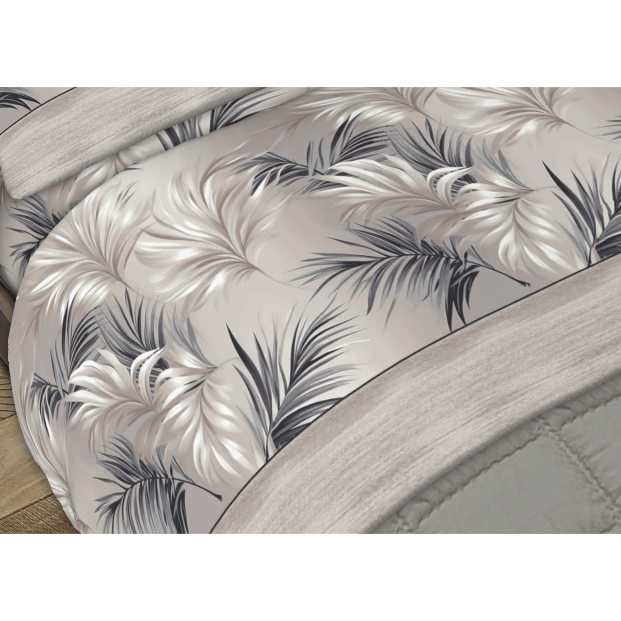 Completo Lenzuola In Calda Flanella Made in Italy Armony Grigio