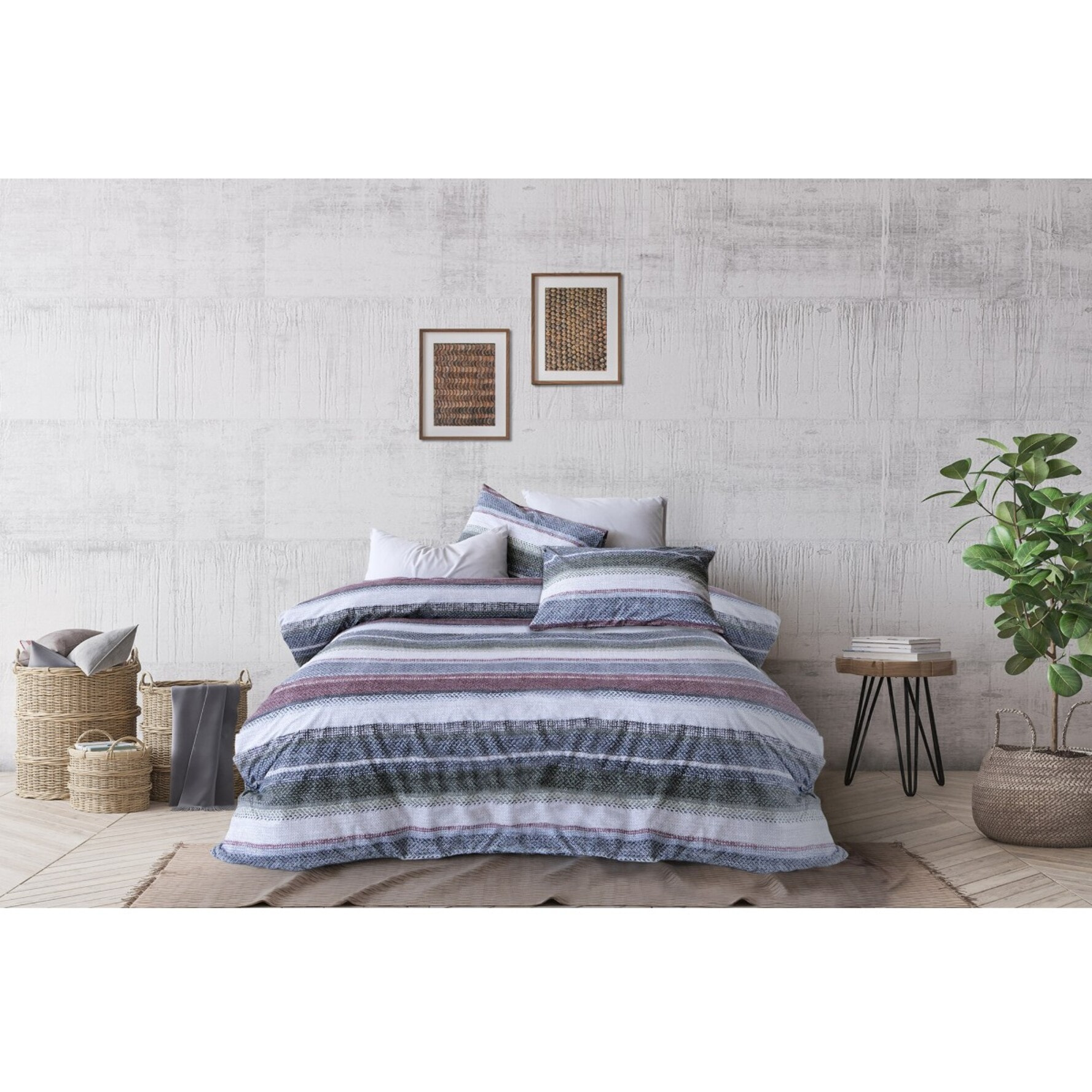 Parure de lit 100% coton imprimé "Morgan"