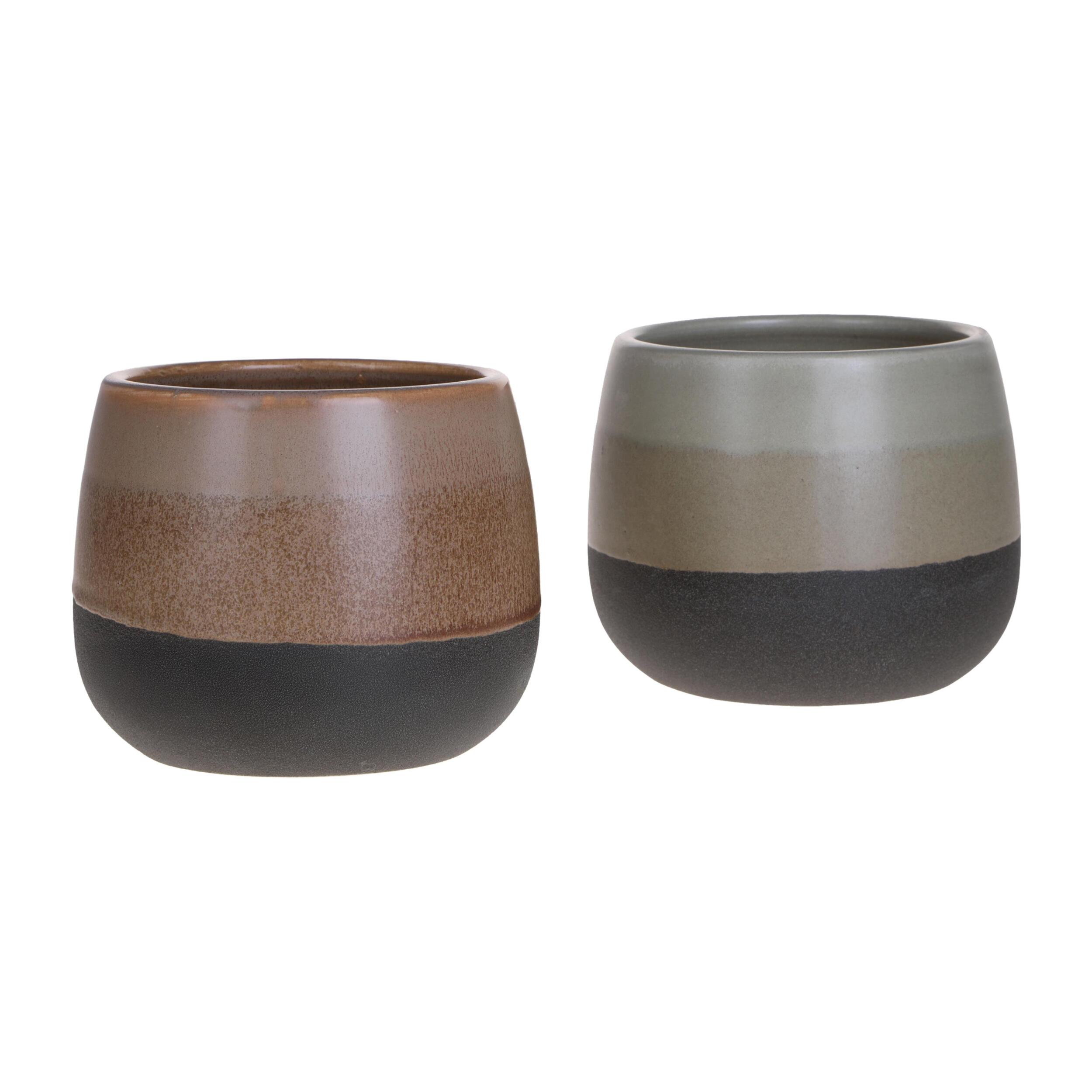 Set 2 cachepot - 15xH13x15cm - Pezzi 2 - Bianchi Dino SpA