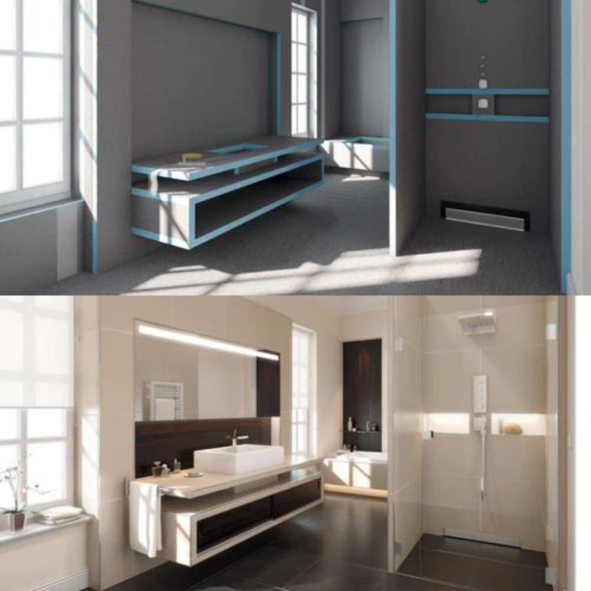 Lot de 3 panneaux de construction WEDI 250 x 60 x 2 cm