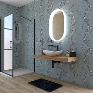 Miroir LED ovale 54 x 94 cm avec éclairage lumineux et capteur tactile Fusion SAT (SATZFULED5494)