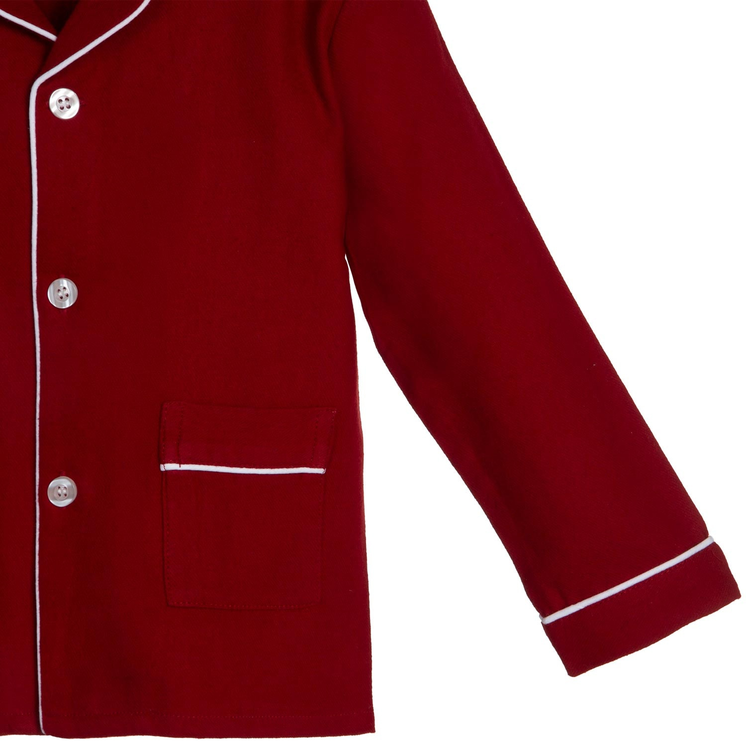 PIGIAMA BABY in flanella bordeaux