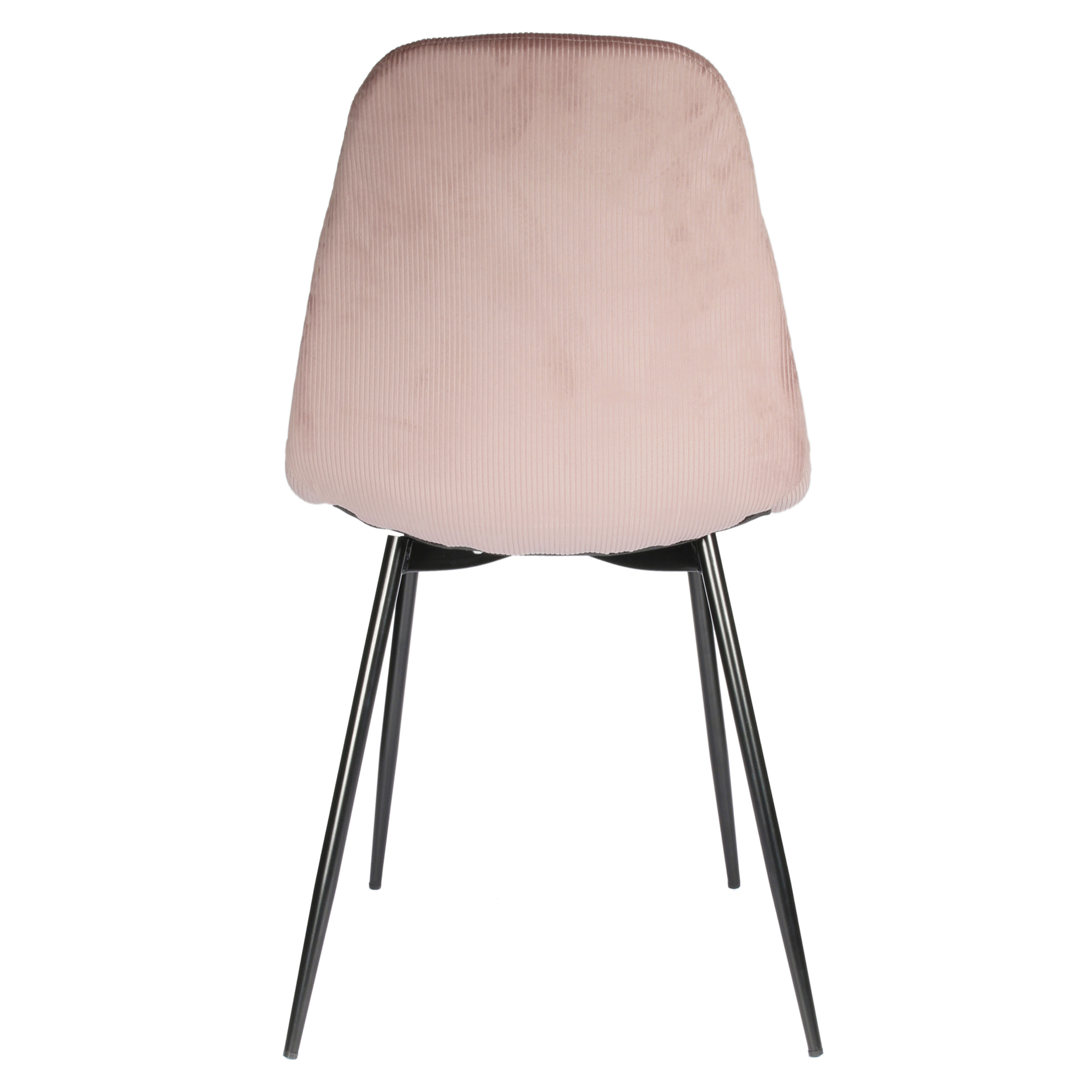 Lot de 4 Chaises - HOME DECO FACTORY - Giulia - Velours Côtelé - Roses