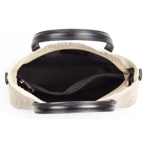 Fiesole borsa tote donna. Pelle autentica Suede stampato coccodrillo.