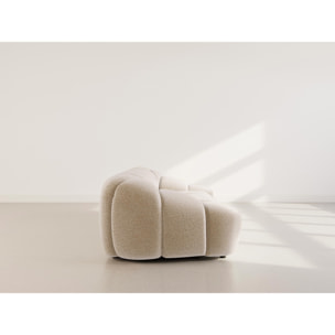 Ava - canapé 3 places en velours texturé - Beige