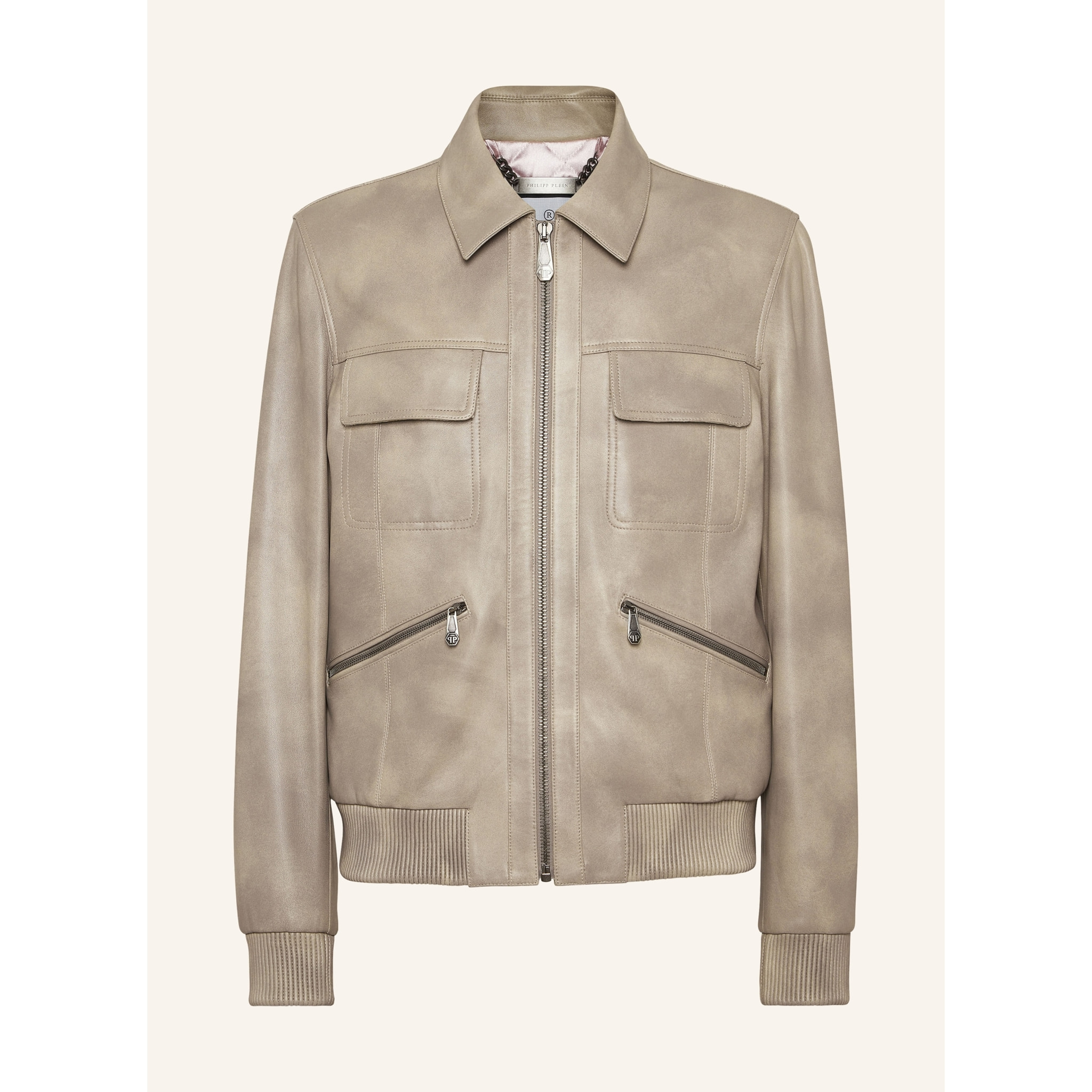 PHILIPP PLEIN Leather Bomber