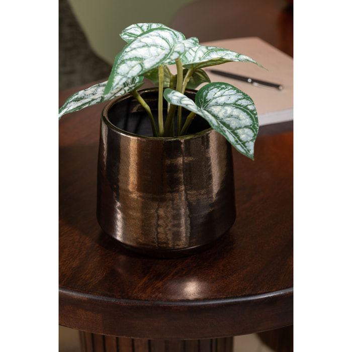 J-Line cache-pot Rond Brillant - céramique - or - medium - Ø 24 cm