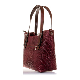 Arezzo Borsa tote Donna.Pelle autentica Camoscio Inciso Intrecciato