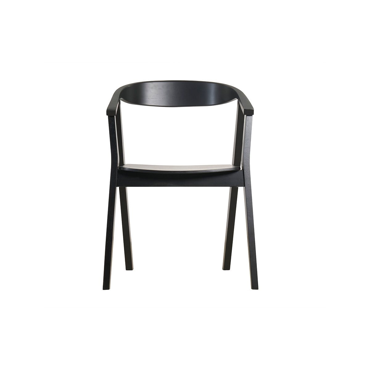 Chaises design noires en bois (lot de 2) BAHIA