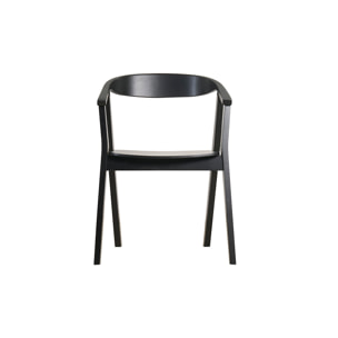 Chaises design noires en bois (lot de 2) BAHIA