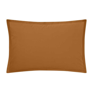 Taie d'oreiller unie coton, Made in France, TOUT DOUX , Ambre