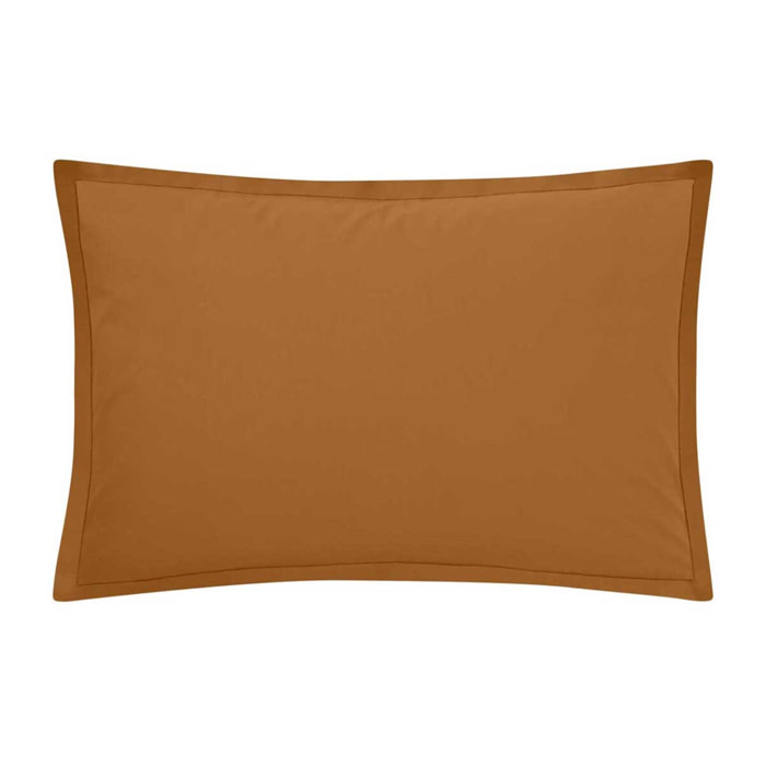 Taie d'oreiller unie coton, Made in France, TOUT DOUX , Ambre