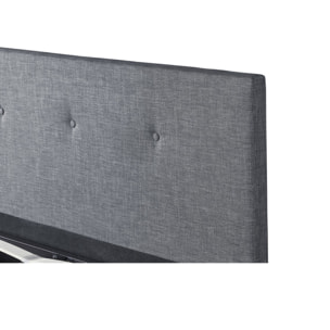 Lit coffre double scandinave lulea - Gris anthracite