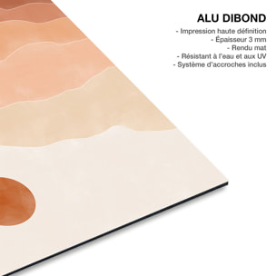 Tableau Désert Sun abstrait terracotta Tableau alu Dibond