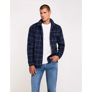 Chaqueta a Cuadros Azul Marino - Tarata