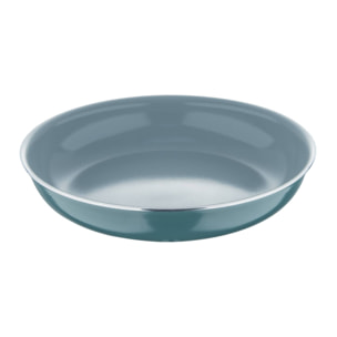 juego de 2 sartenes ø24ø28cm aluminio prensado reciclado verde + mango extraíble