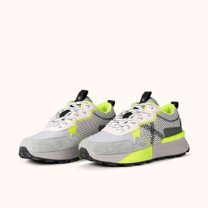 Sneakers Deportivas con Detalles Amarillo Flúor y Plataforma MUNICH HI-MAX 03