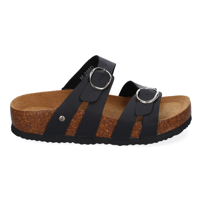 Sandalia Planas para Mujer, Comodas y Elegantes, Diseño Moderno con Doble Hebilla