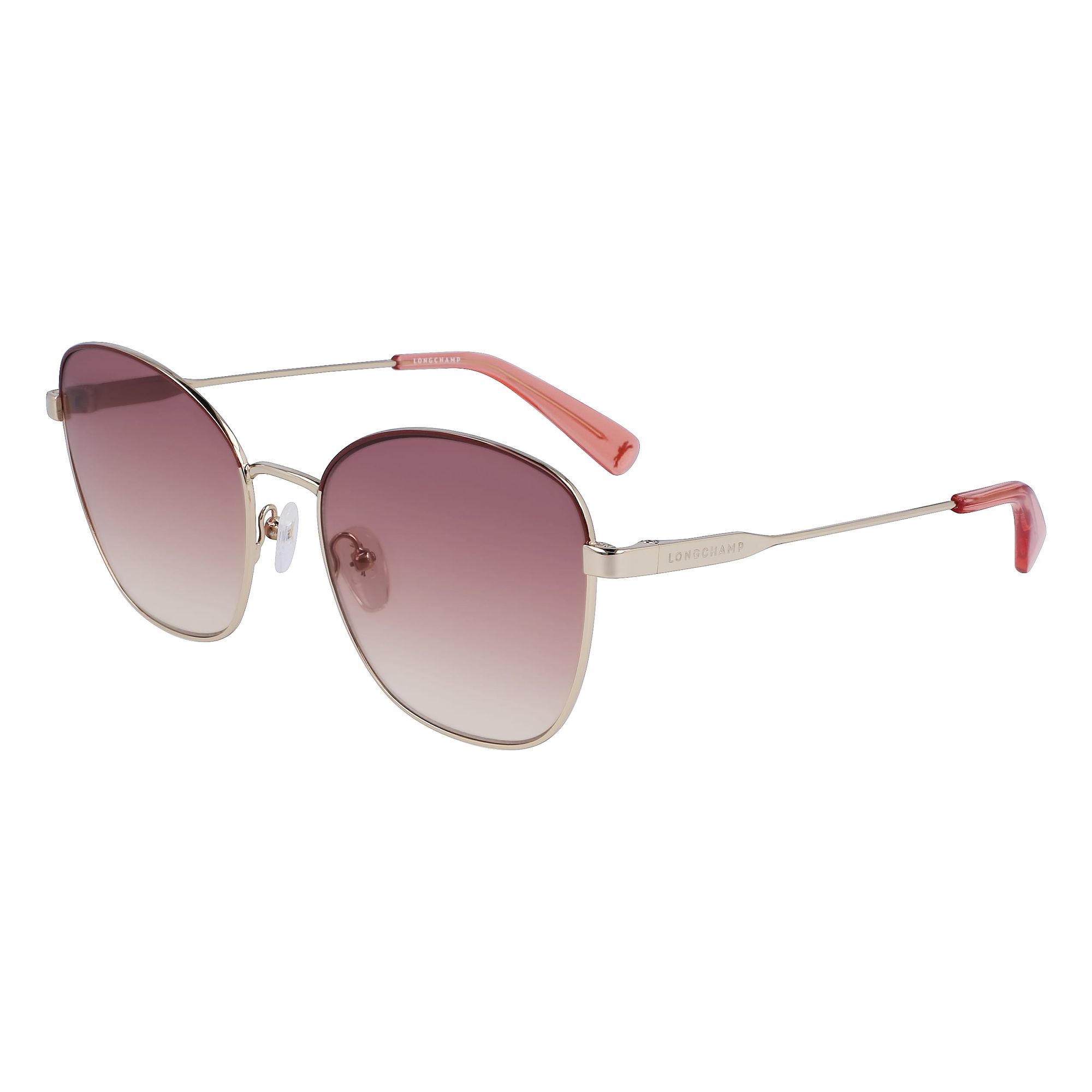 Longchamp - lunettes de soleil - argenté - Couleur des verres : rose - indice solaire : cat. 2
