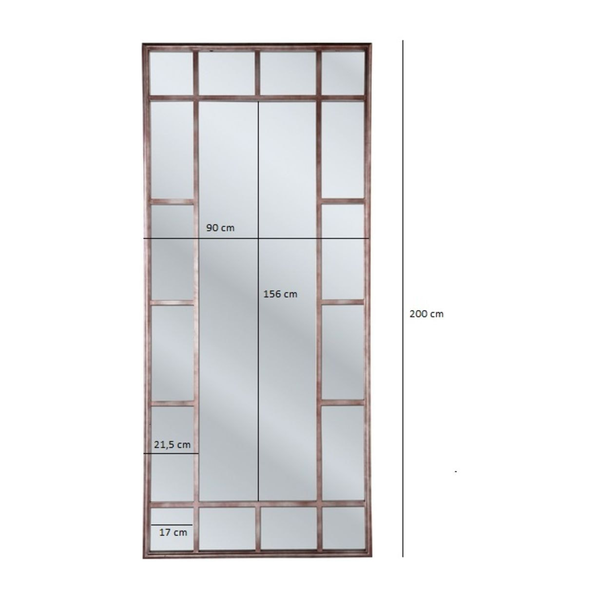 Miroir Window Iron 200x90cm Kare Design