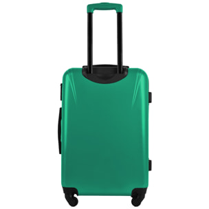 Juego de maletas rígidas con ruedas kukuxumusu 3 piezas color verde