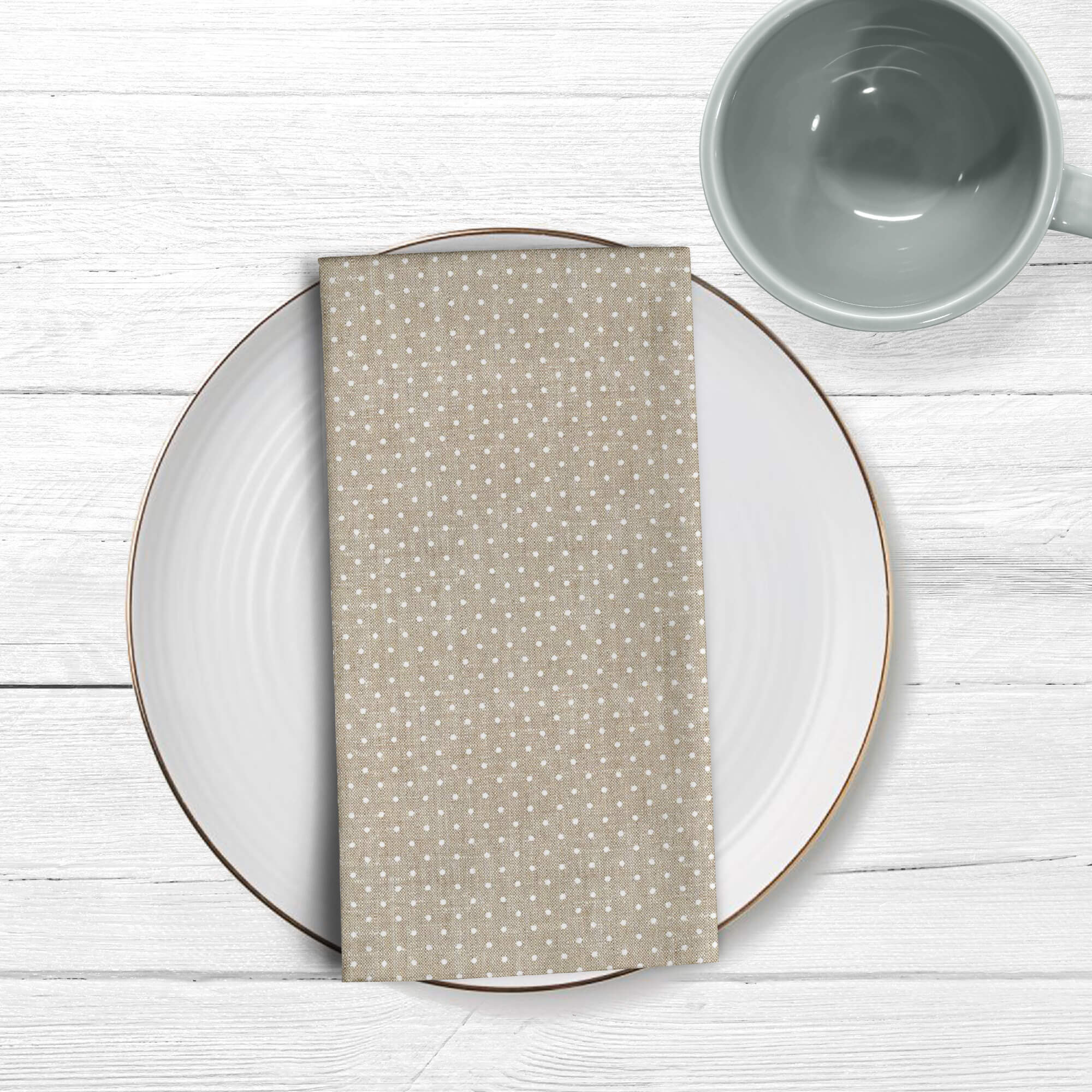 Pack de 2 serviettes Plumeti Blanc 100% coton 45x45 cm