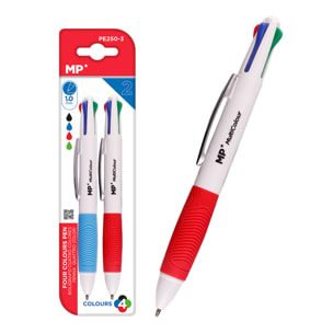 SET PENNA A BOLLO 4 COLORI 1.0 mm 2 pz.