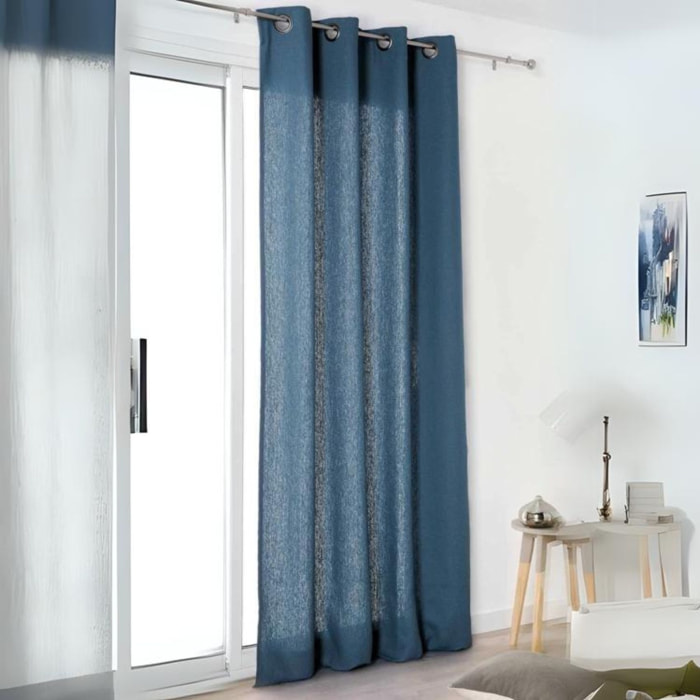 Rideau 'Authentique' en 100% lin - Bleu Marine
