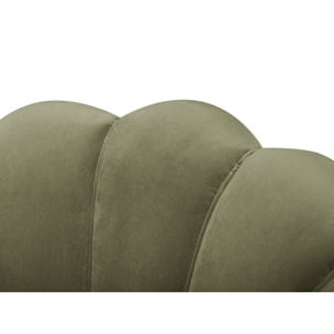 Fauteuil "Kingston" en velours vert