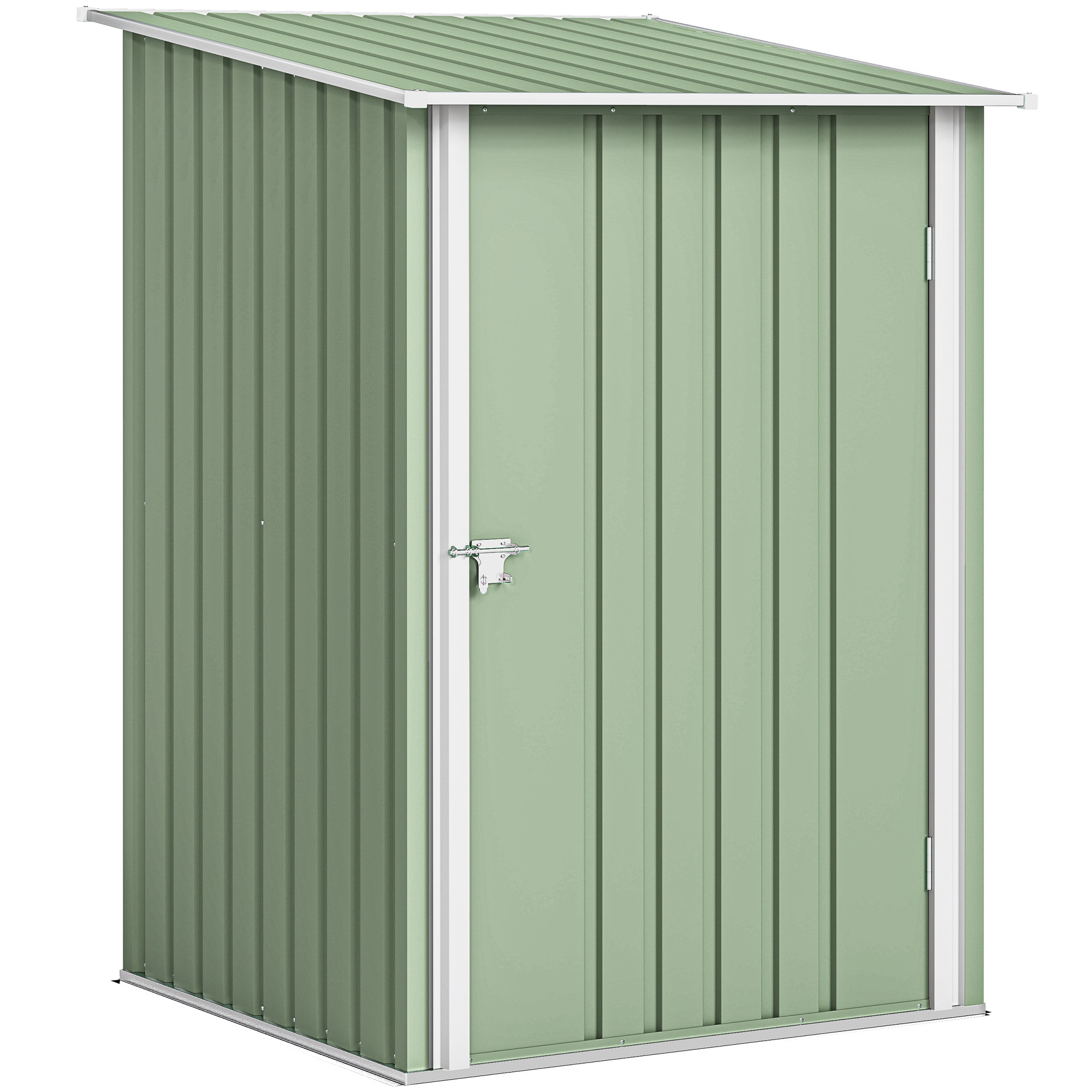 Abri de jardin - remise pour outils - cabanon porte verrouillable - dim. 1L x 1,03l x 1,6H m - tôle d'acier ondulée vert