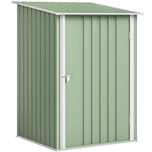 Abri de jardin - remise pour outils - cabanon porte verrouillable - dim. 1L x 1,03l x 1,6H m - tôle d'acier ondulée vert