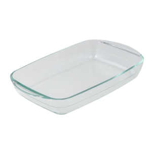 Fuente de horno rectangular 32,5x20,2x5,2cm - 2l vidrio borosilicato, resistente para cocinar y servir expert san ignacio