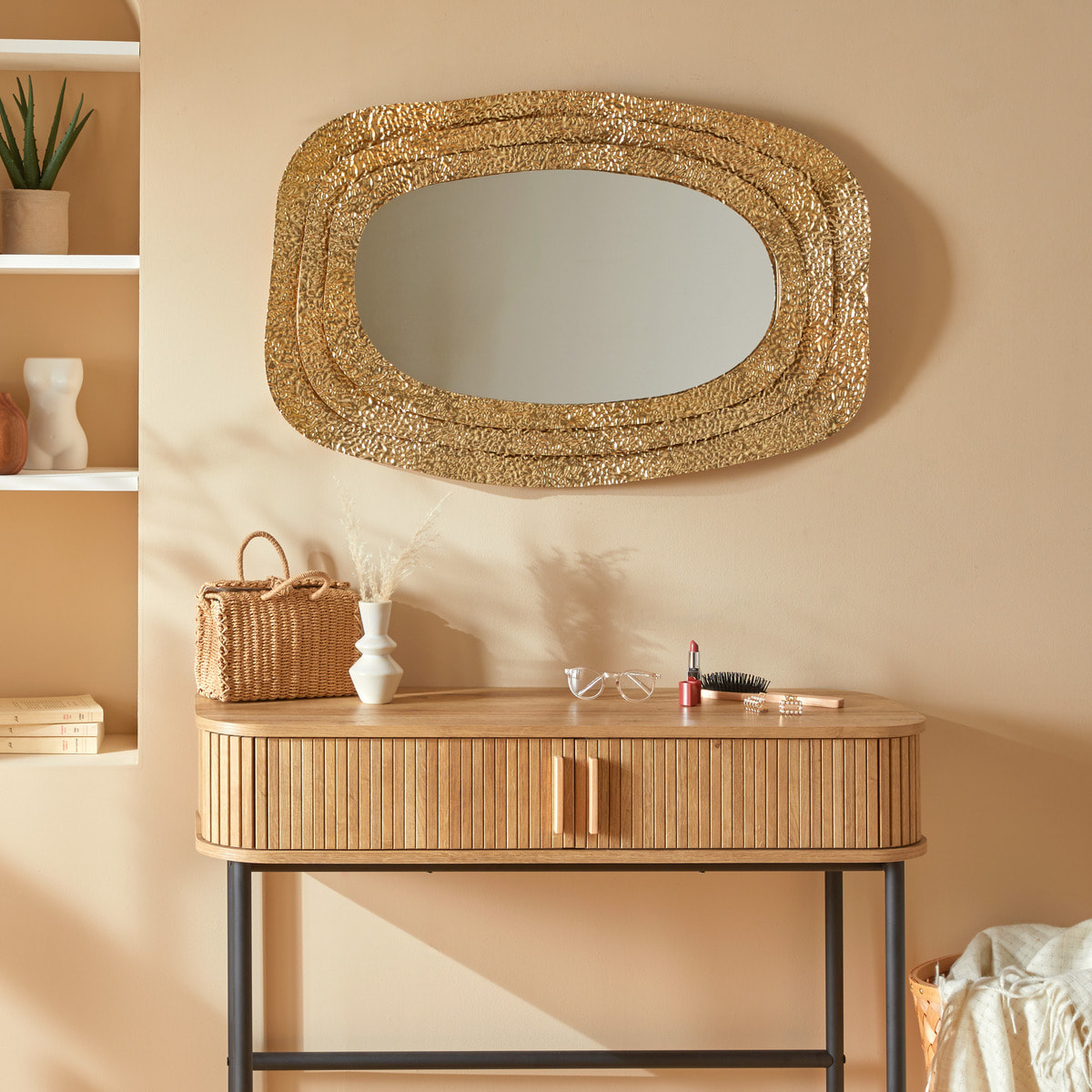 Miroir "Brenda" doré 89x58cm