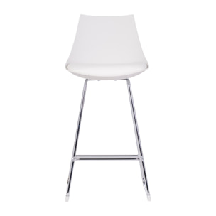 Tabourets de bar design blancs 65 cm (lot de 2) JUNE