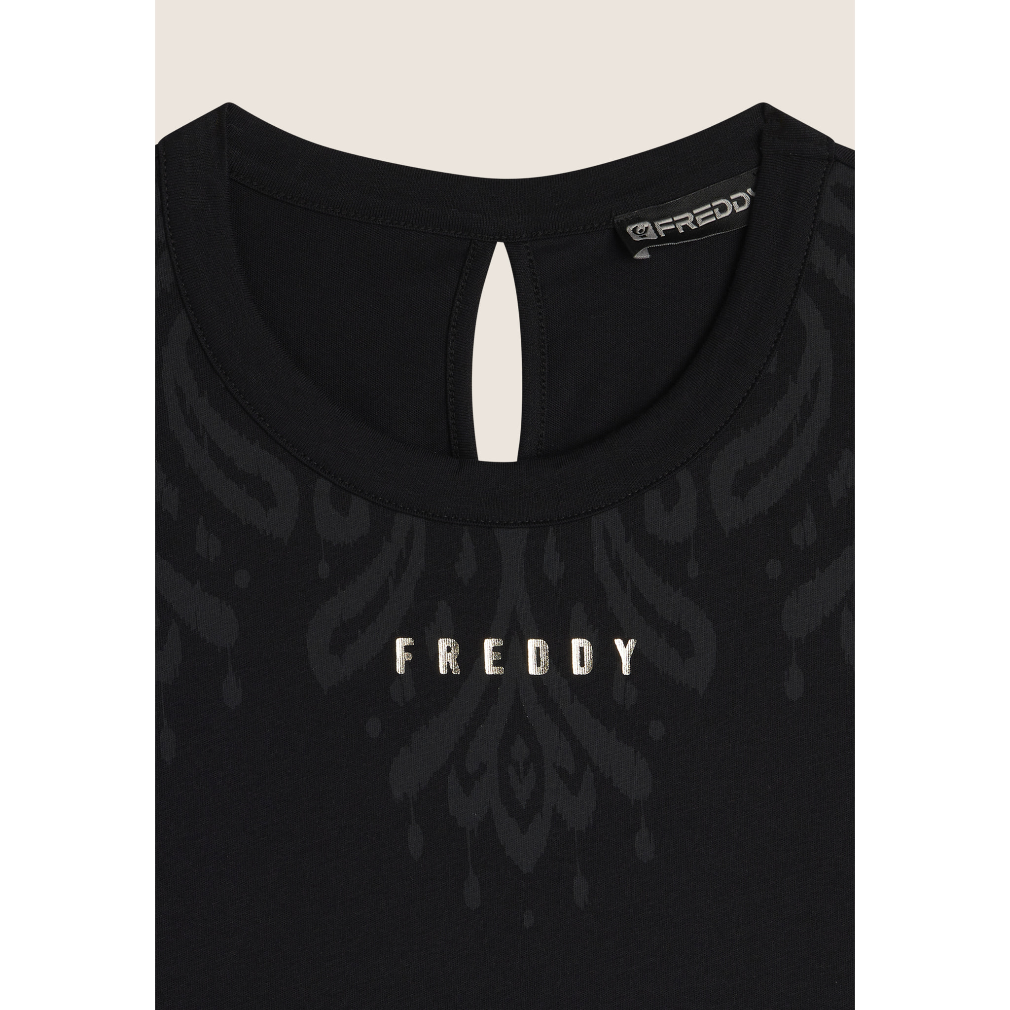 Vestito senza maniche in jersey con dettagli floreali