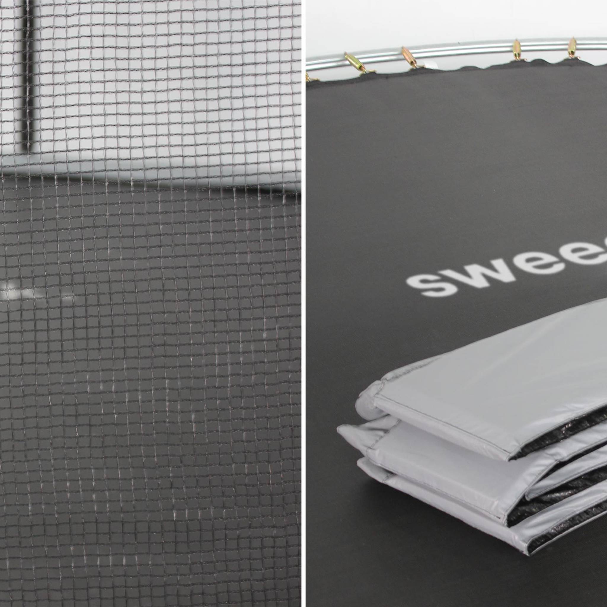 Trampoline rond Ø 305cm gris avec son filet de protection - Mars - Trampoline de jardin 3m 300 cm | Qualité PRO. | Normes EU