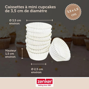 Lot de 100 barquettes alimentaires en papier 2,5 cm Zenker Smart pastry