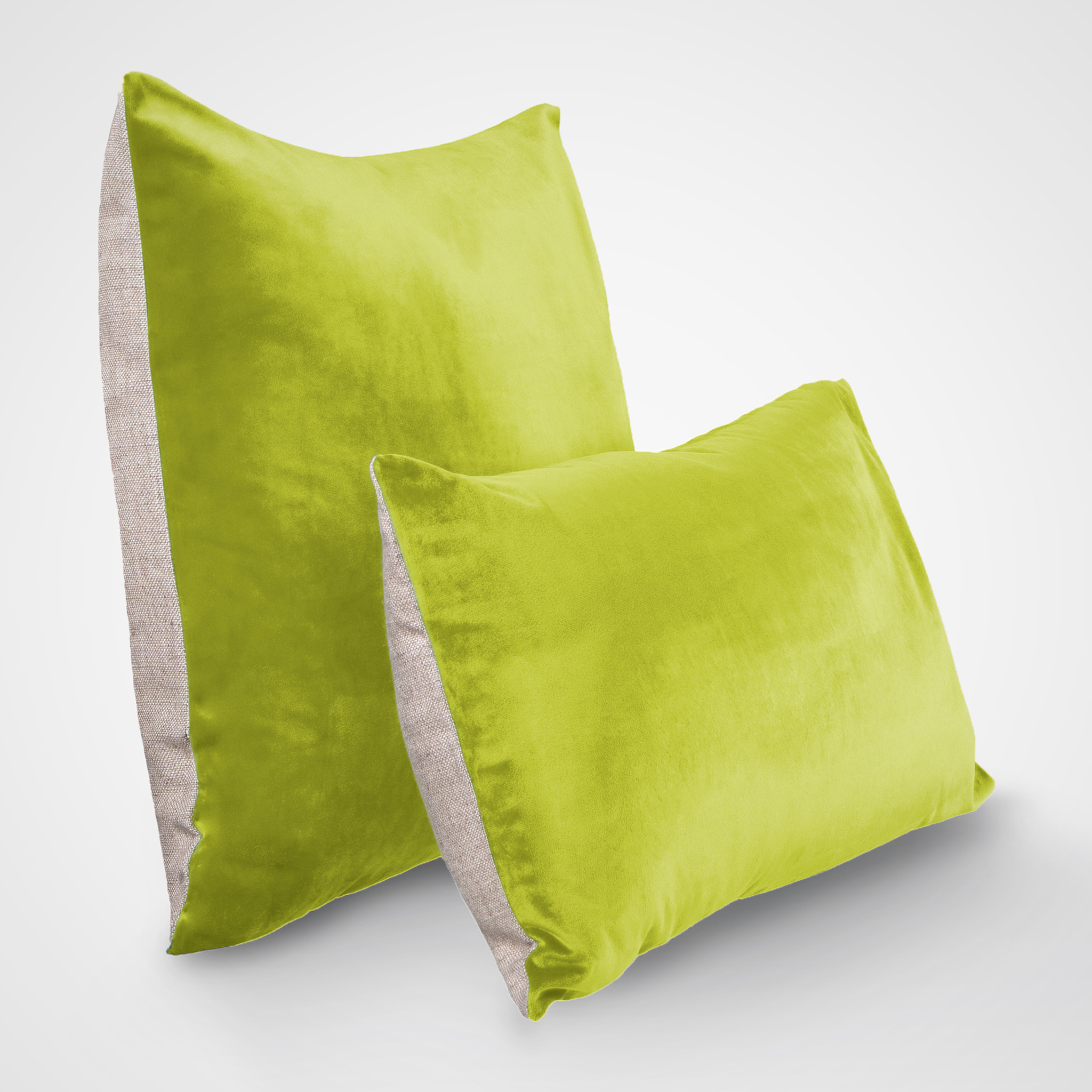 Housse de coussin velours et lin, DOUCEUR VELOURS