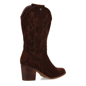 Bota Campera con Tacon y Grabado en Caña