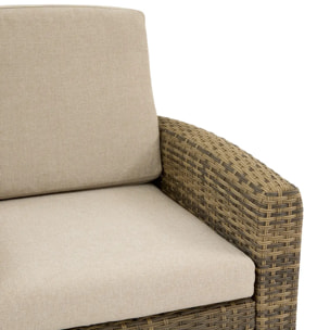 Fauteuil de salon de jardin Selenim beige ficelle