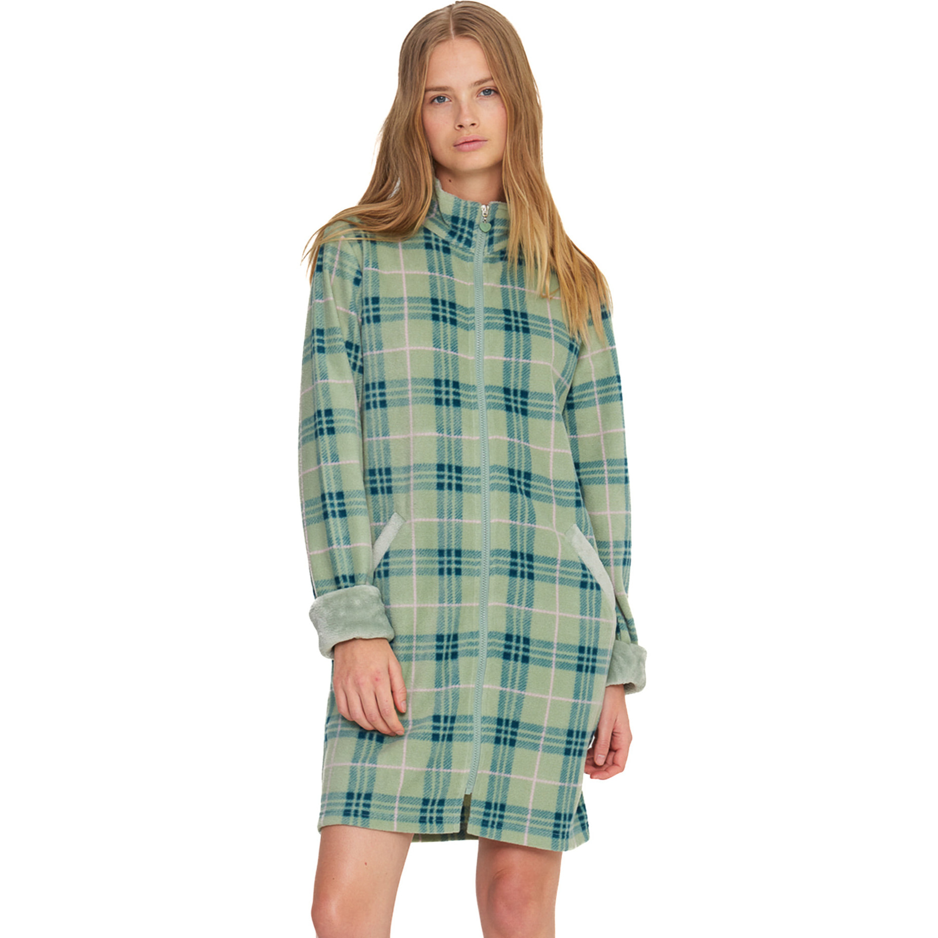 Vestaglia donna yuppie in pile con zip Noidinotte