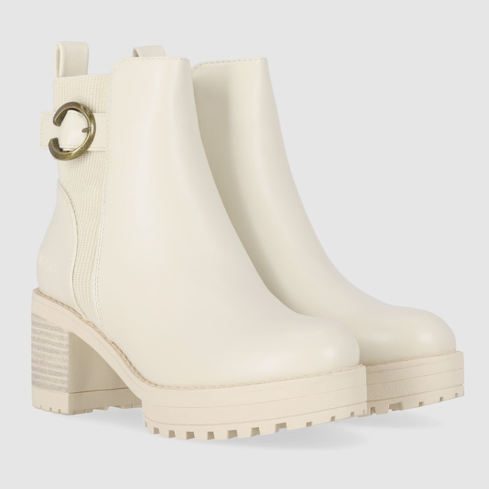Botines - Beig - Tacón: 5 cm