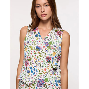 Top Chaleco Blanco - Meredit