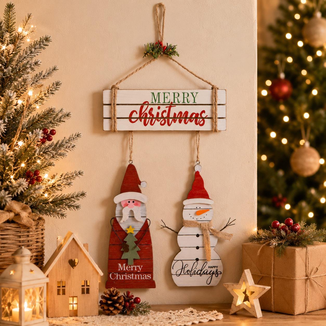 Decoro legno da appendere ?? cm - Pezzi 6 - BIANCO - Bianchi Dino SpA