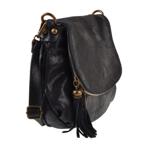 Borse Donna colore Blu-in pelle Made in Italy 31X24X6cm