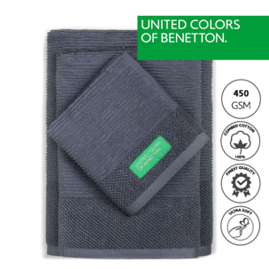 Set 3pcs toallas de baño  gris oscuro  benetton