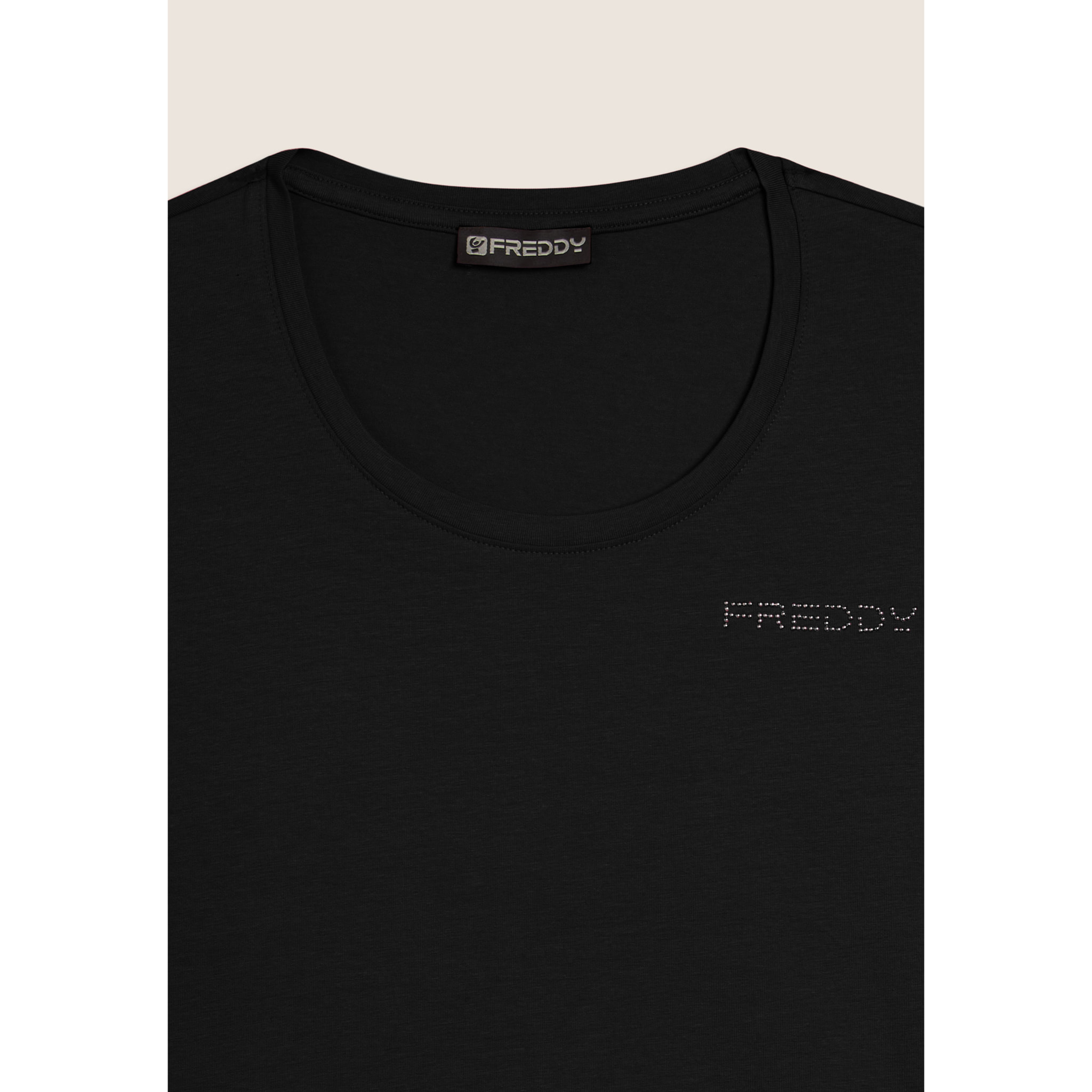 T-shirt Manica Corta con Logo FREDDY e Inserti Elastici