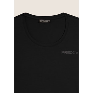 T-shirt Manica Corta con Logo FREDDY e Inserti Elastici