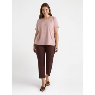 Fiorella Rubino - Pantalones con trabillas para cinturón en la parte inferior - Marrón